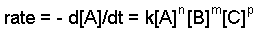 Equation for a differential rate law